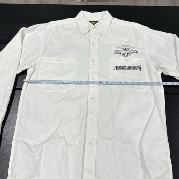 Harley-Davidson Cream Shirt with Eagle Logo - Picture 5 of 8
